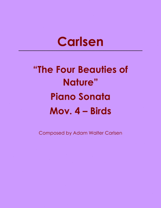 The Four Beauties of Nature Piano Sonata Mov. 4 - Birds