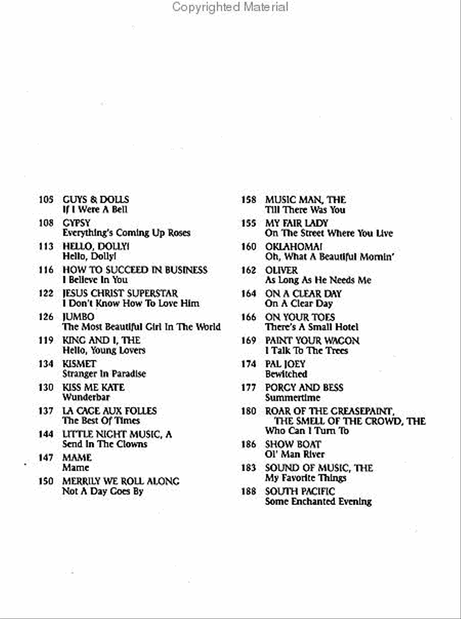 50 Broadway Shows/50 Broadway Songs - 2nd Edition Piano, Vocal, Guitar scores gallery preview page 3