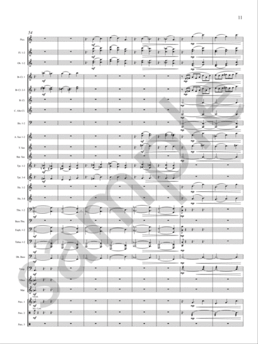 Visions (4. From Celestial Dancers) Concert Band scores gallery preview page 12