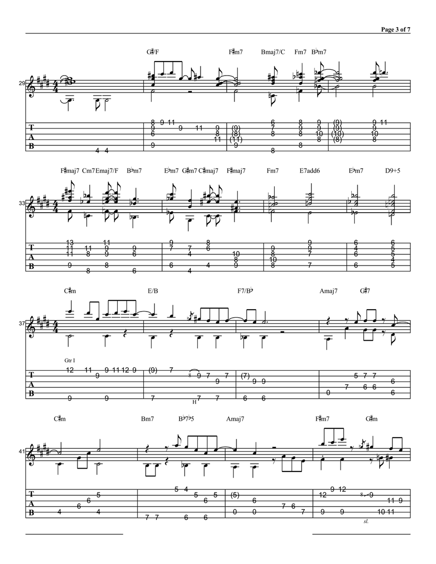 Angela Angela Guitar Tablature scores gallery preview page 3