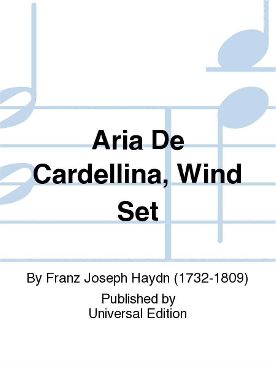 Aria De Cardellina, Wind Set Voice Solo scores gallery preview page 1