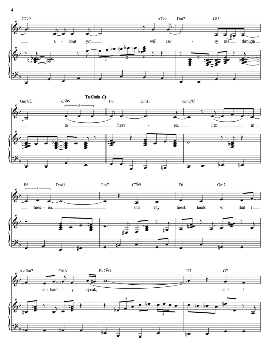 Cheek To Cheek Piano, Vocal scores gallery preview page 4