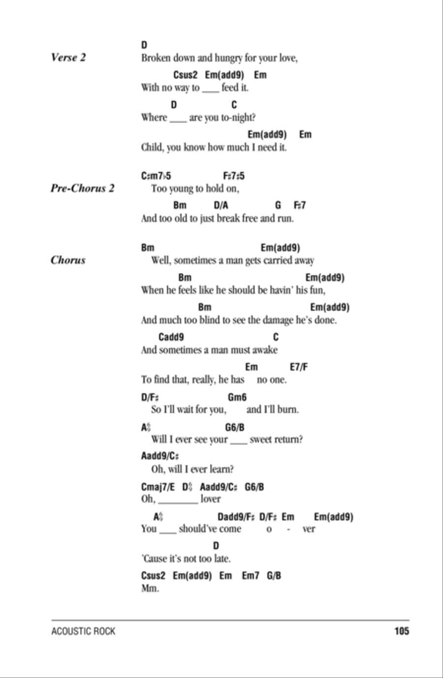 Lover, You Should've Come Over Acoustic Guitar scores gallery preview page 2
