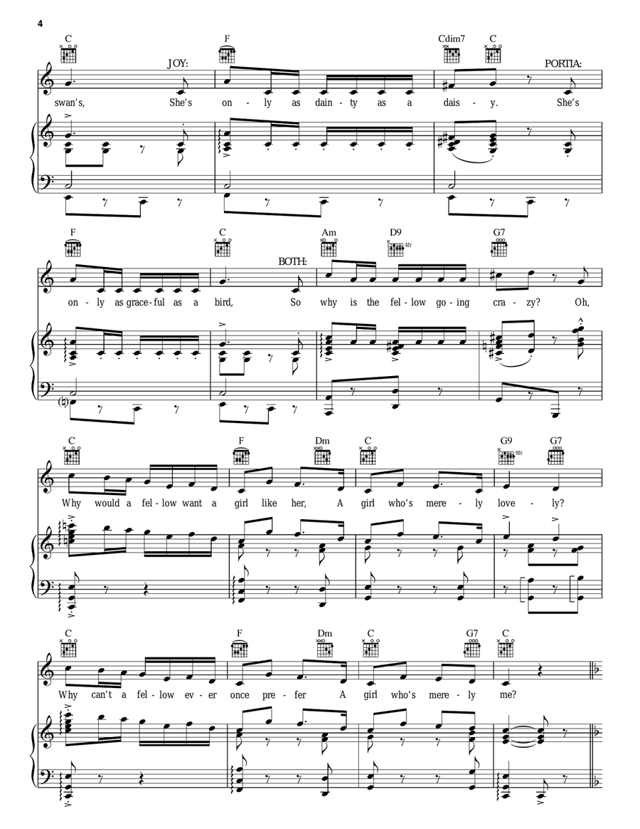 Stepsisters' Lament (from Cinderella) Piano, Vocal, Guitar scores gallery preview page 4