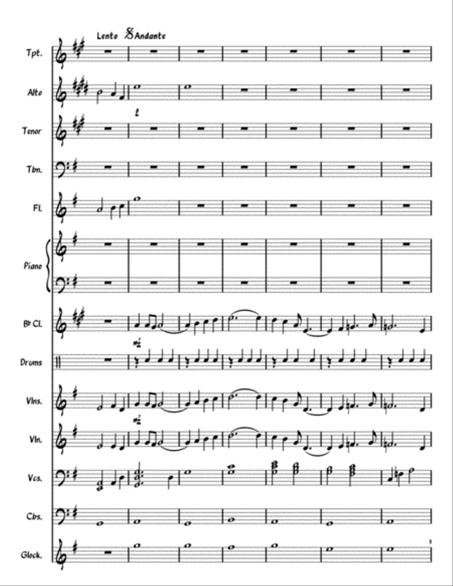The Wexford Carol (In the Orchestral Jazz style of Irving Berlin, George Gershwin, Cole Porter, etc. Jazz Ensemble scores gallery preview page 5