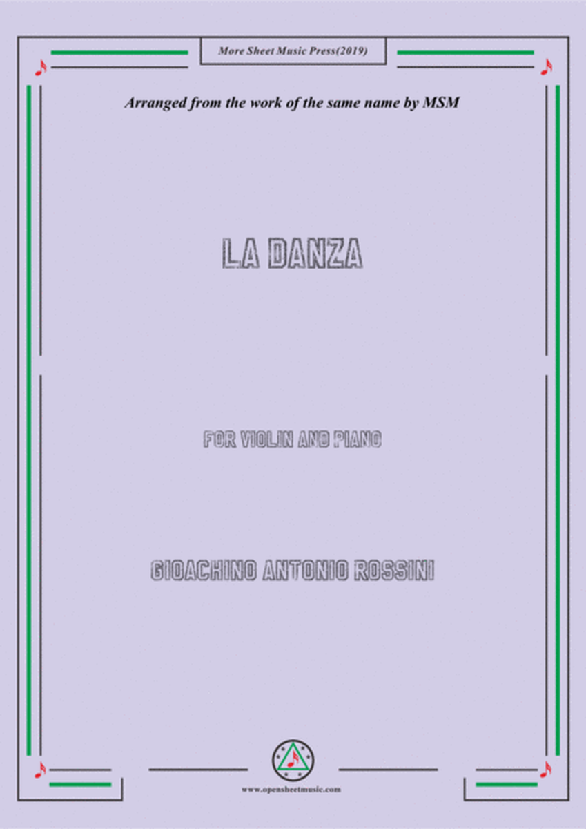 Rossini-La Danza, for Violin and Piano image number null