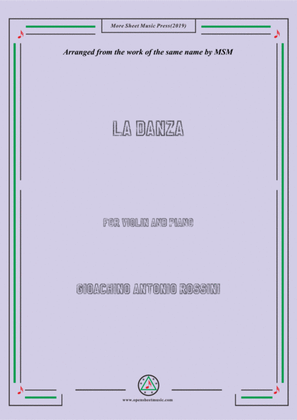 Rossini-La Danza, for Violin and Piano