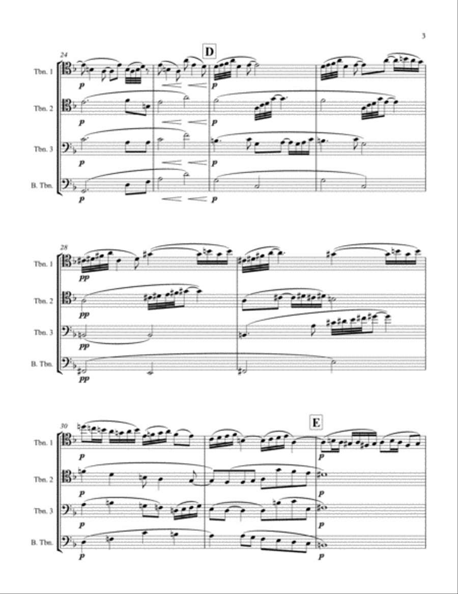 Prelude from Suite Bergamasque Brass Ensemble scores gallery preview page 3