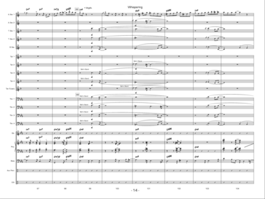 Whispering Whispering Jazz Ensemble scores gallery preview page 14