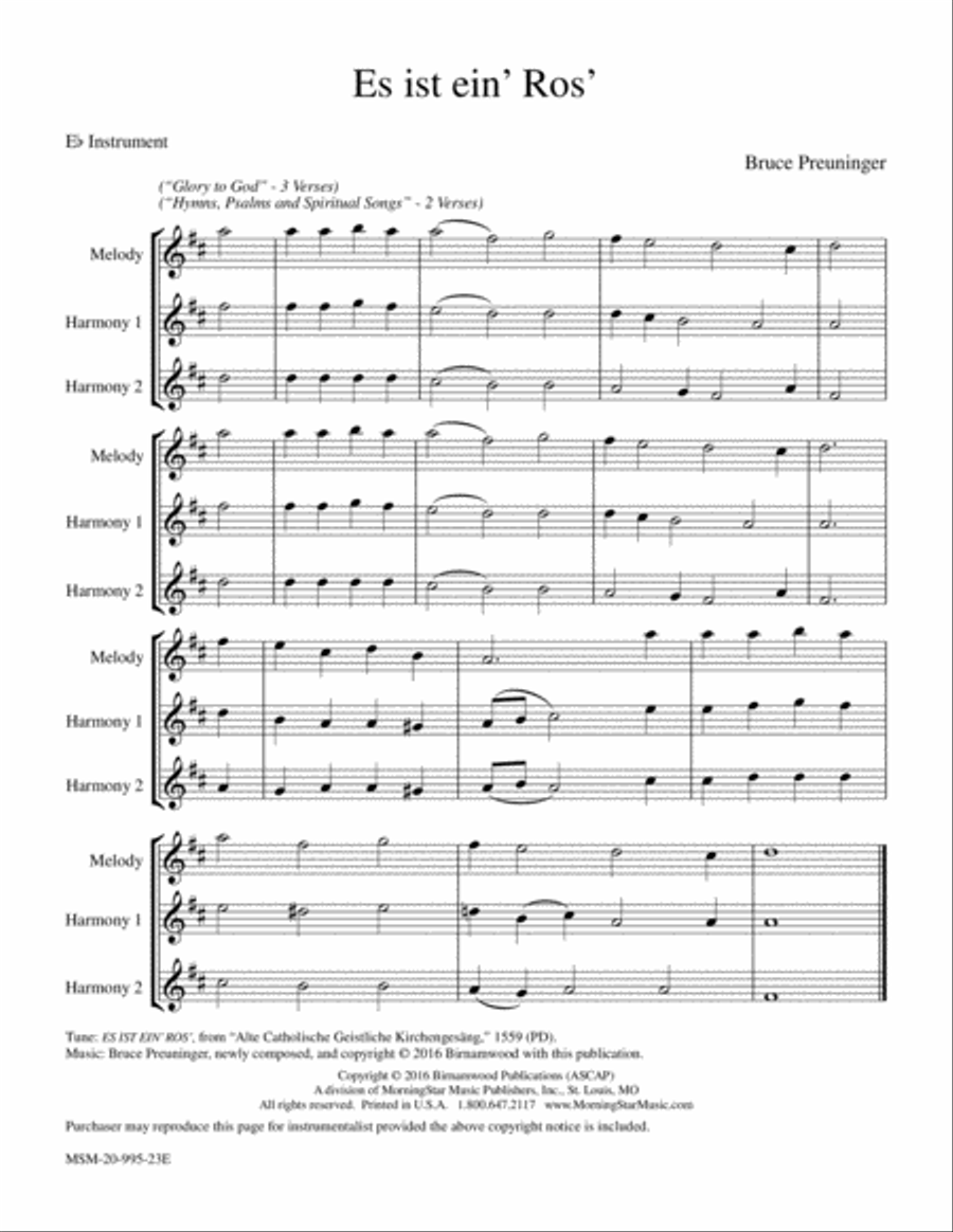 Es Ist Ein Ros Es Ist Ein Ros Piano and Keyboard scores gallery preview page 3