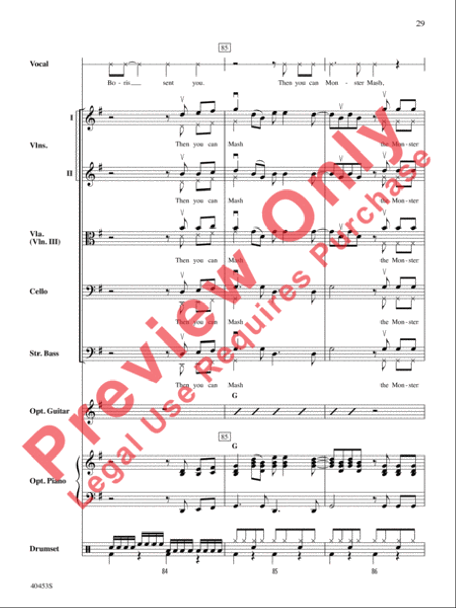 Monster Mash Monster Mash String Orchestra scores gallery preview page 30