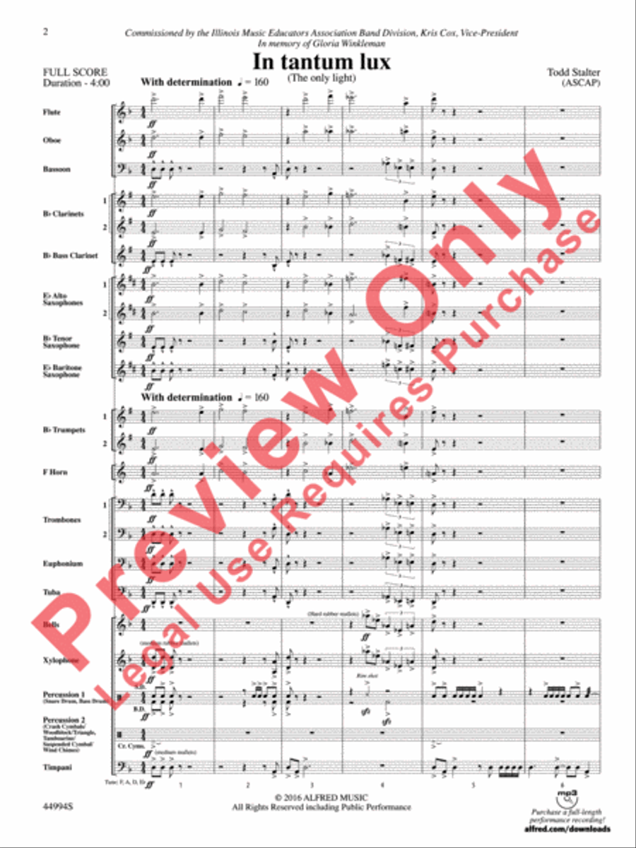 In tantum lux Concert Band scores gallery preview page 3