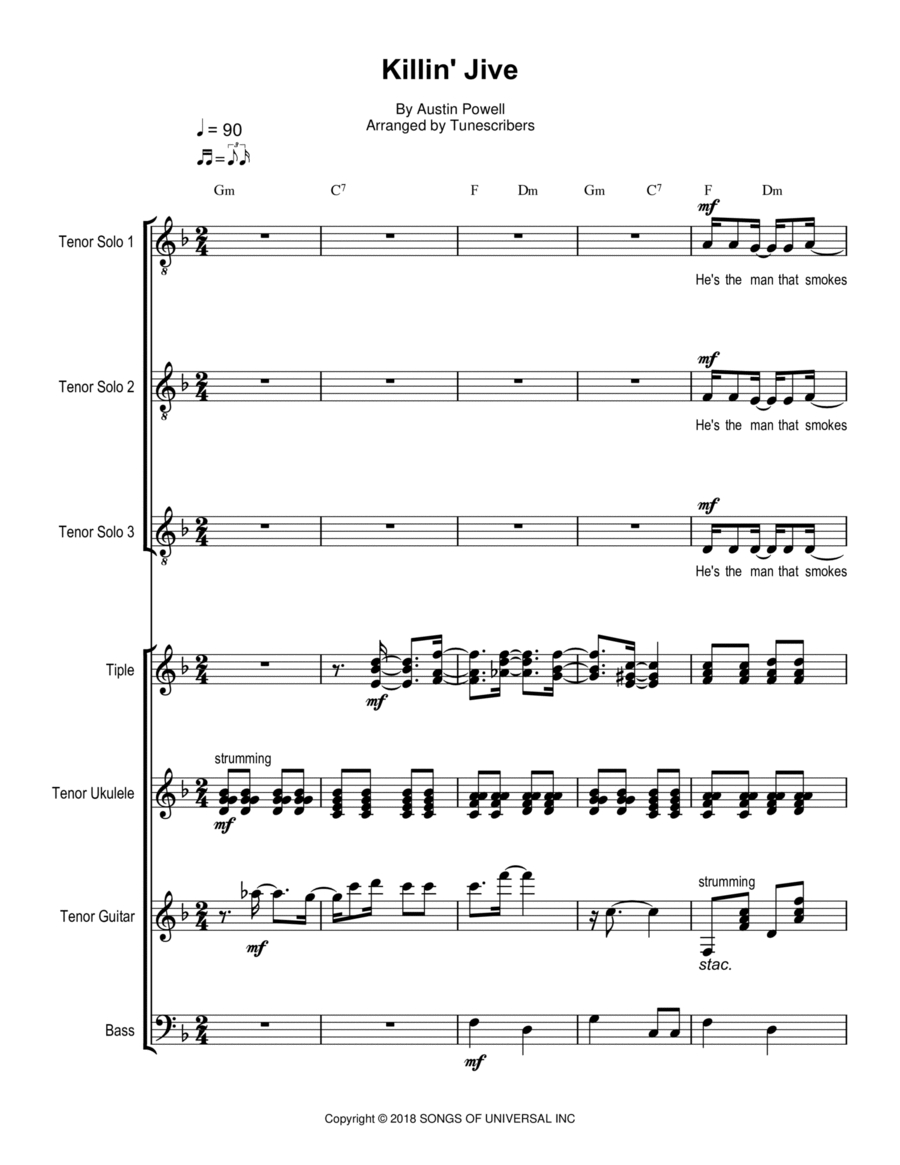 Killin' Jive Killin' Jive Small Ensemble scores gallery preview page 1