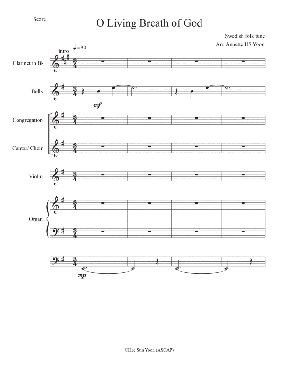 O Living Breath of God Unison Choir scores gallery preview page 1