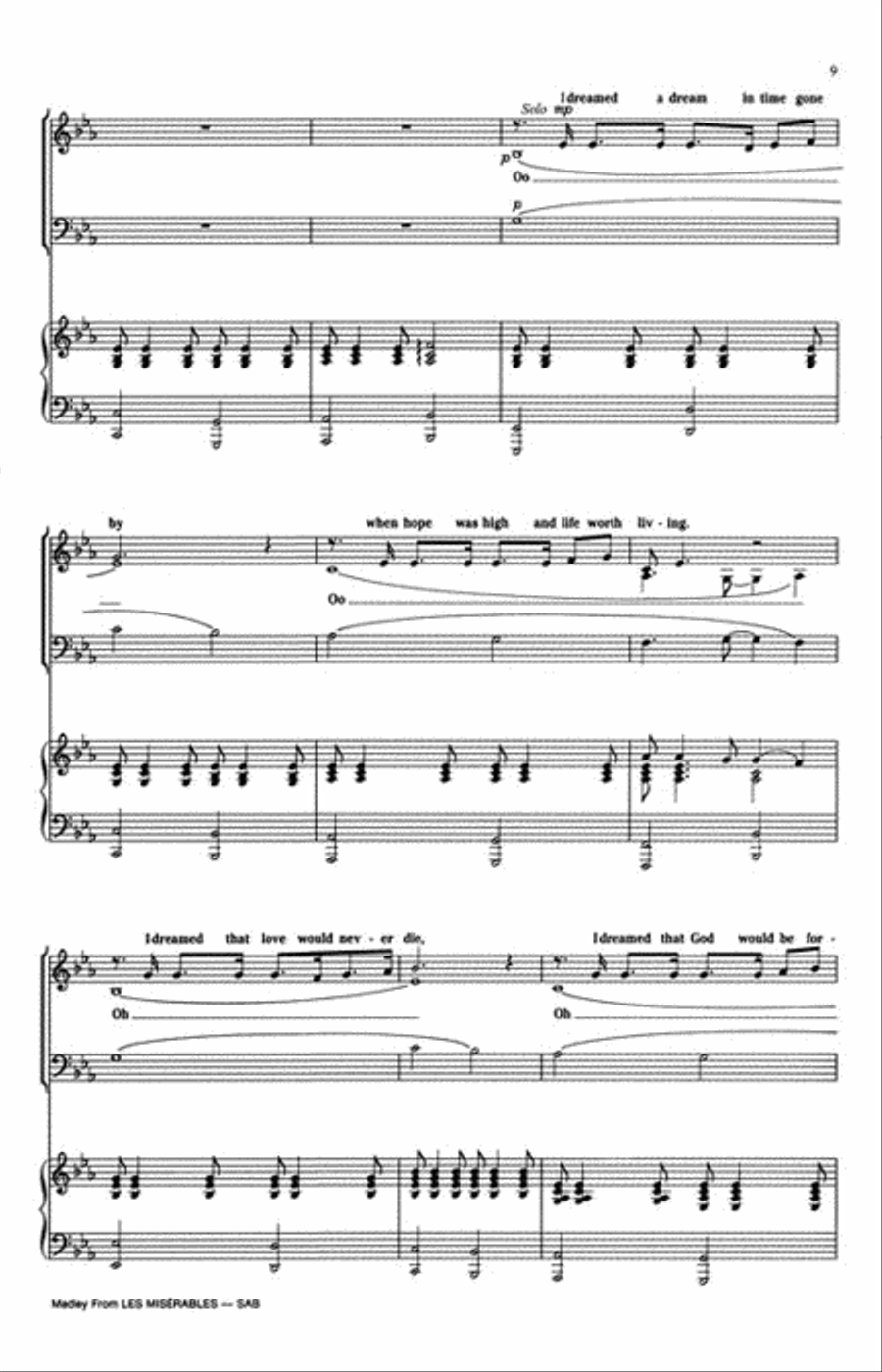 Les Misérables (Choral Medley) 3-Part scores gallery preview page 3