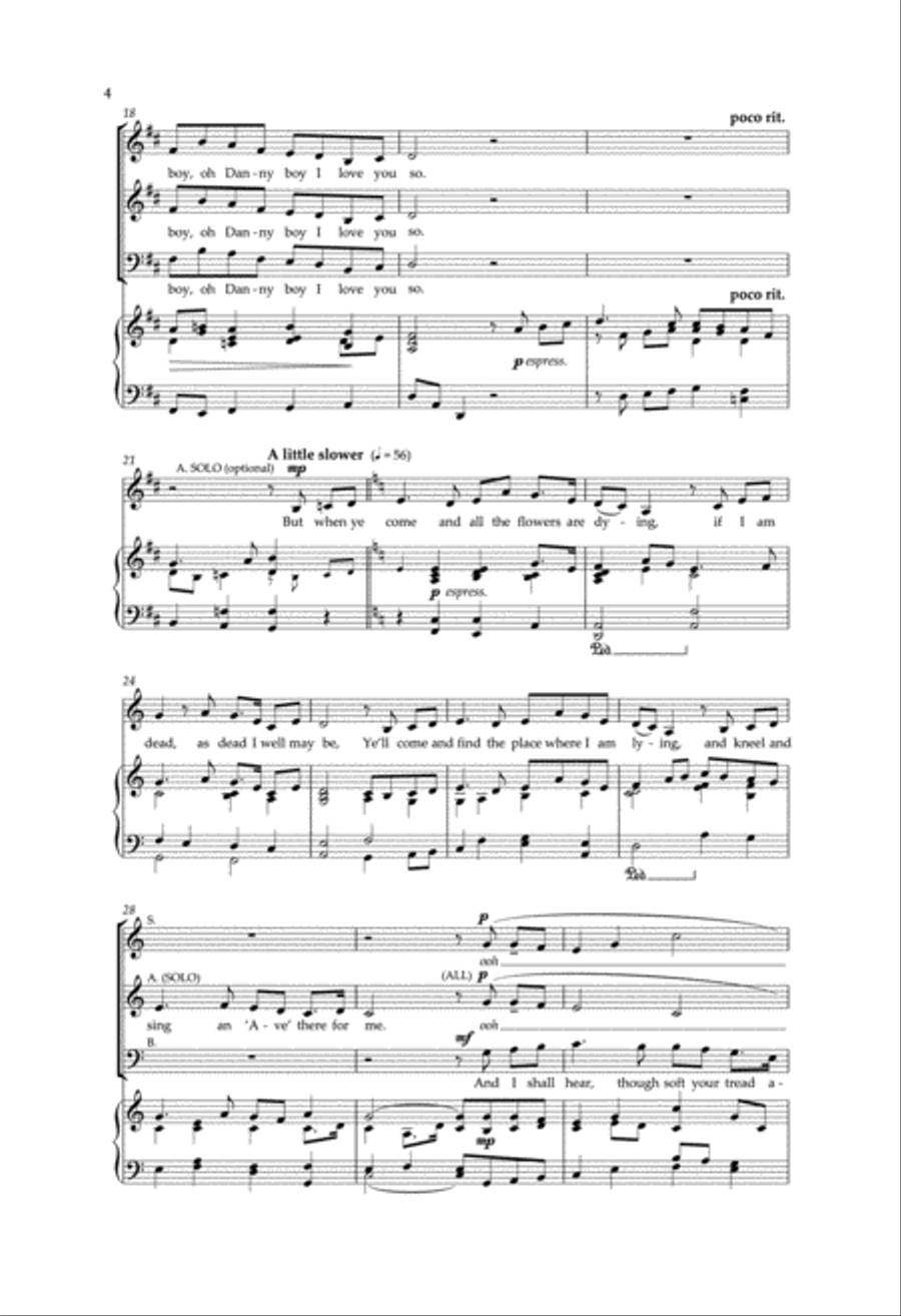 Danny Boy 3-Part scores gallery preview page 3