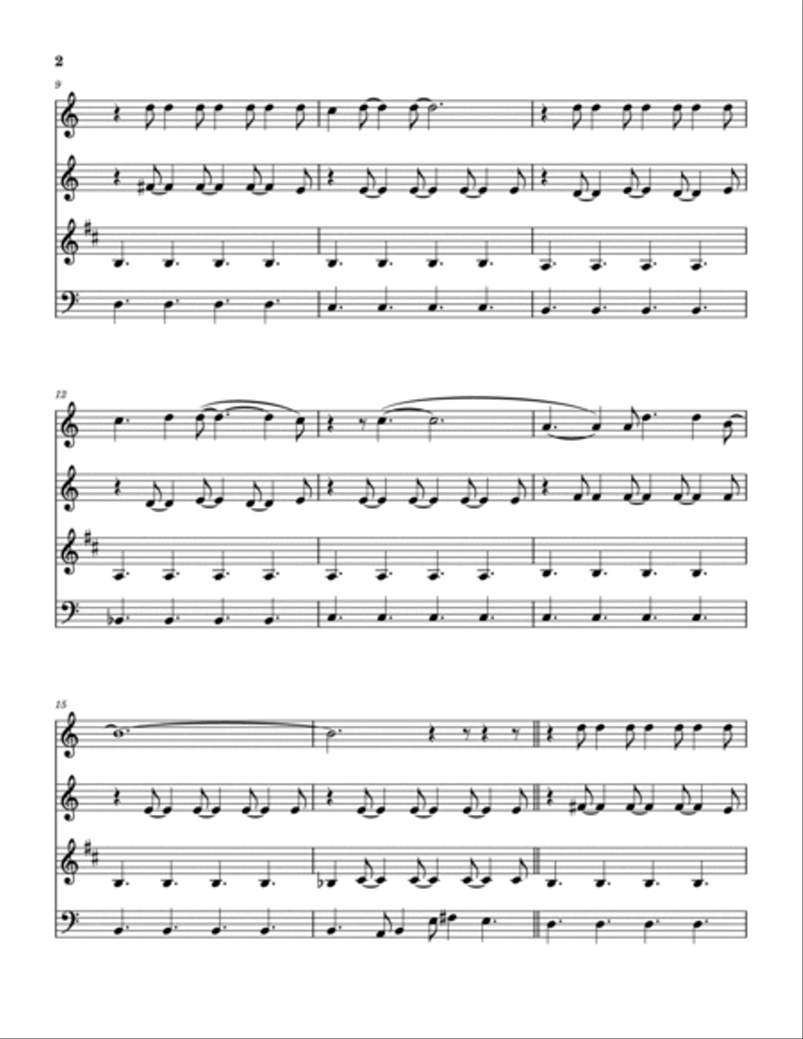 The Needle And The Damage Done Woodwind Quartet scores gallery preview page 3