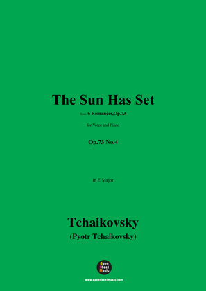 Book cover for Tchaikovsky-The Sun Has Set,in E Major,Op.73 No.4