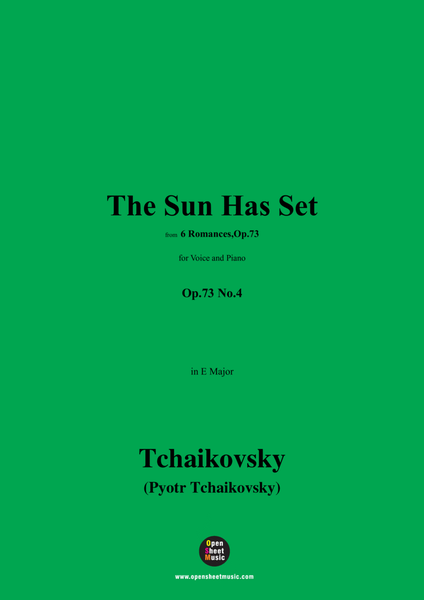 Tchaikovsky-The Sun Has Set,in E Major,Op.73 No.4