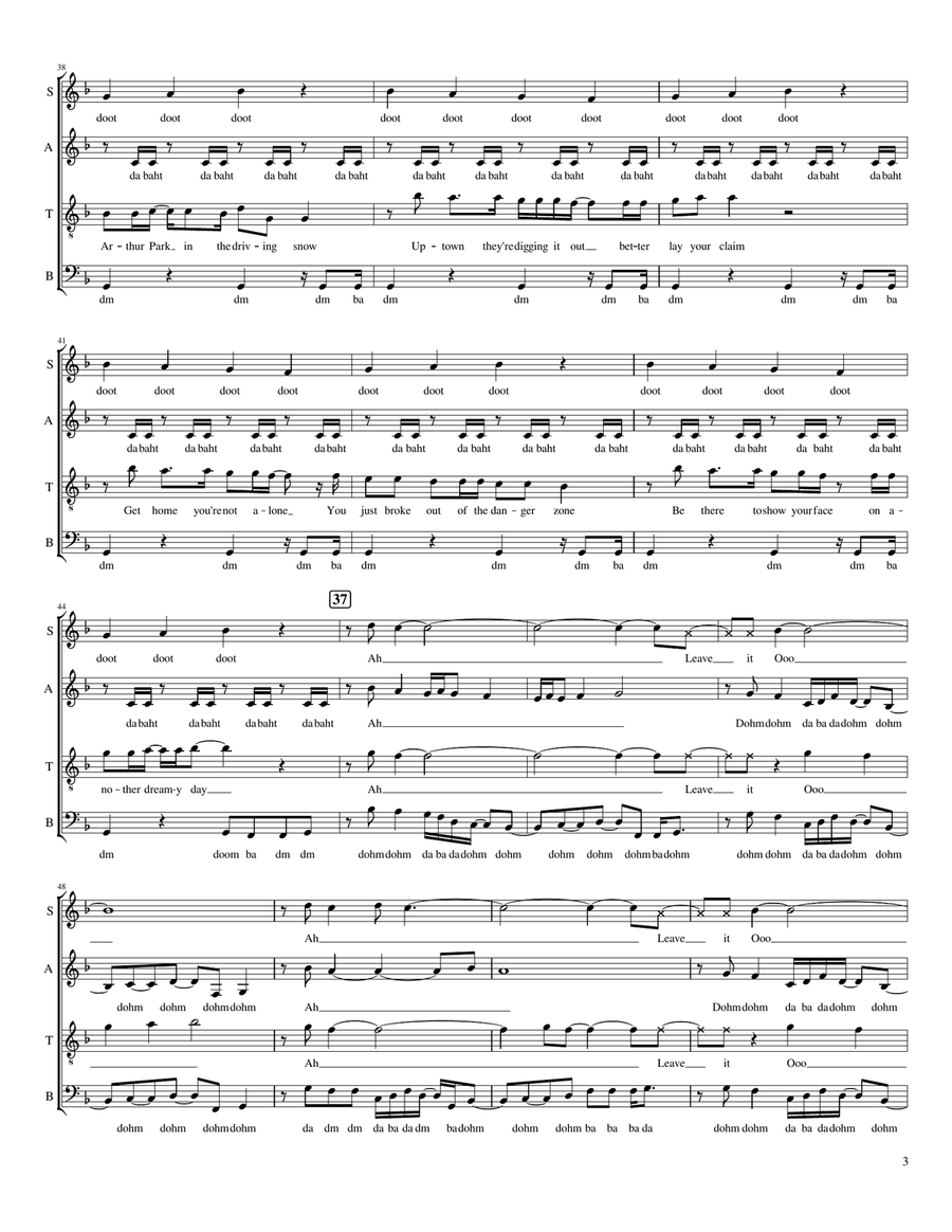 Leave It Leave It 4-Part scores gallery preview page 3