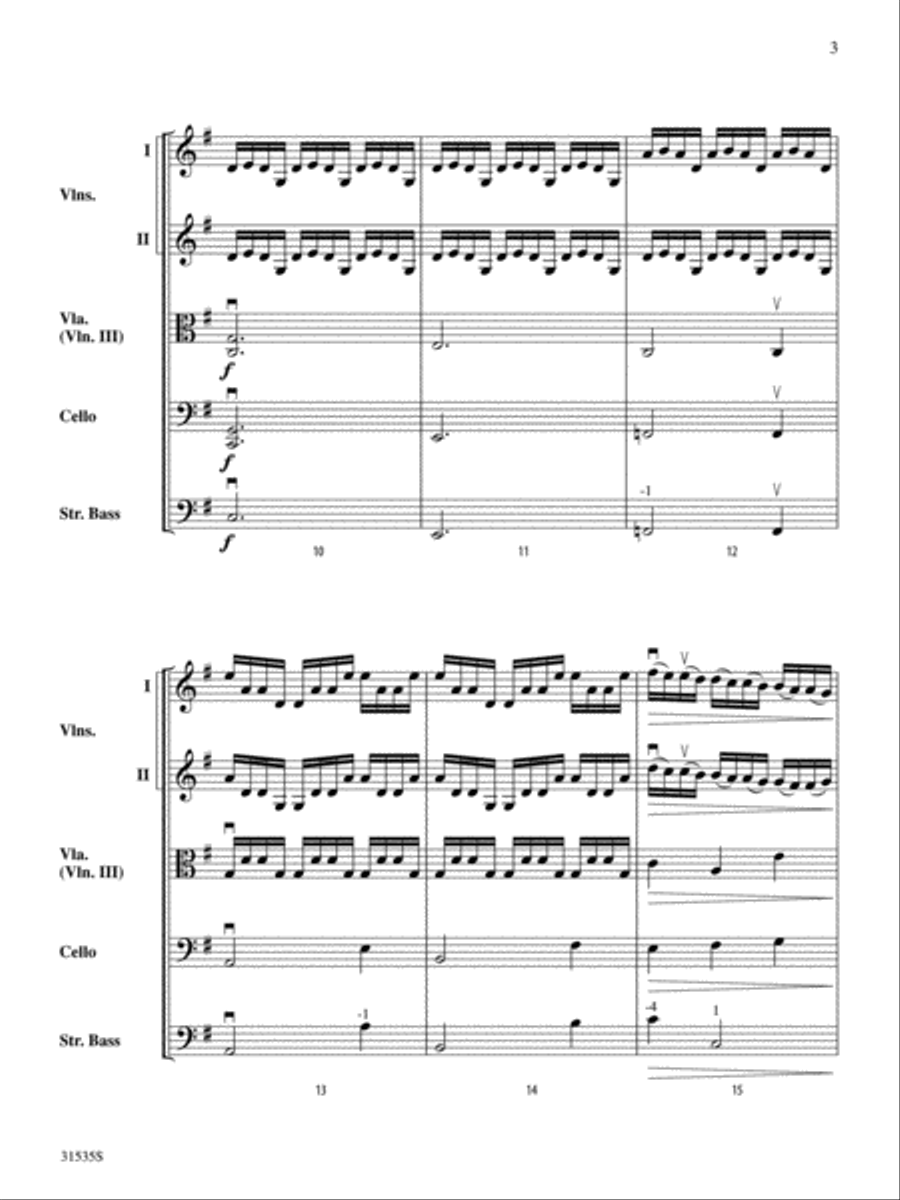 The Great Bicycle Race String Orchestra scores gallery preview page 3