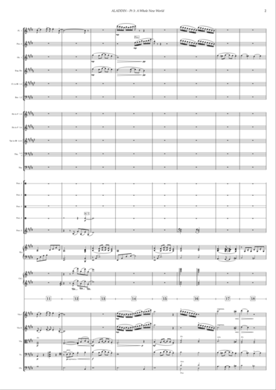 A Whole New World Full Orchestra scores gallery preview page 5