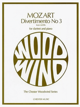 Book cover for Mozart Divertimento N.3 Cla/Piano