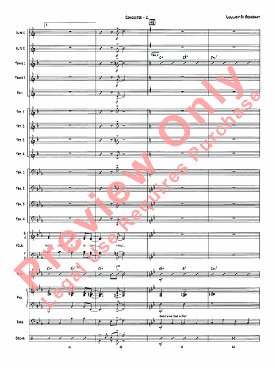 Lullaby of Broadway Jazz Ensemble scores gallery preview page 14