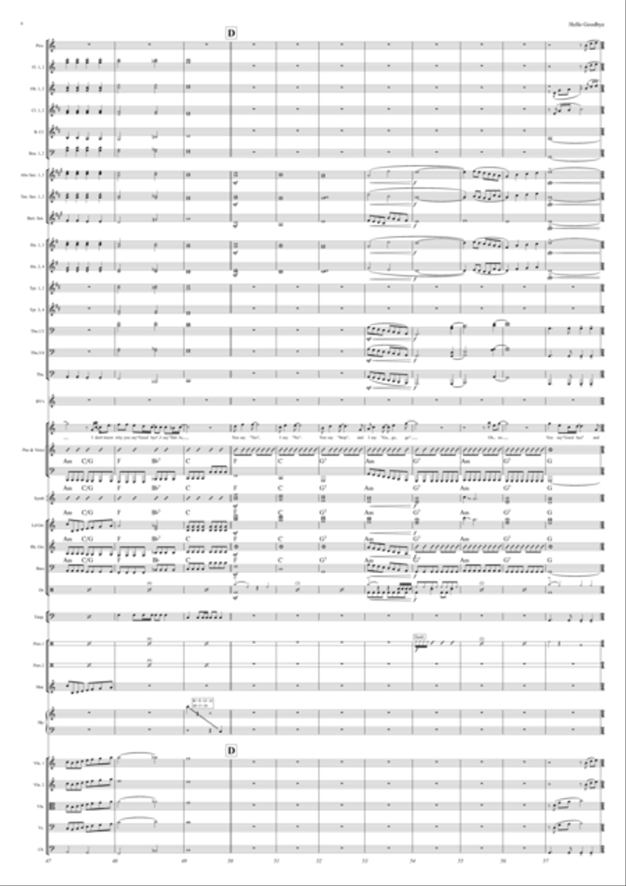 Hello, Goodbye Full Orchestra scores gallery preview page 6