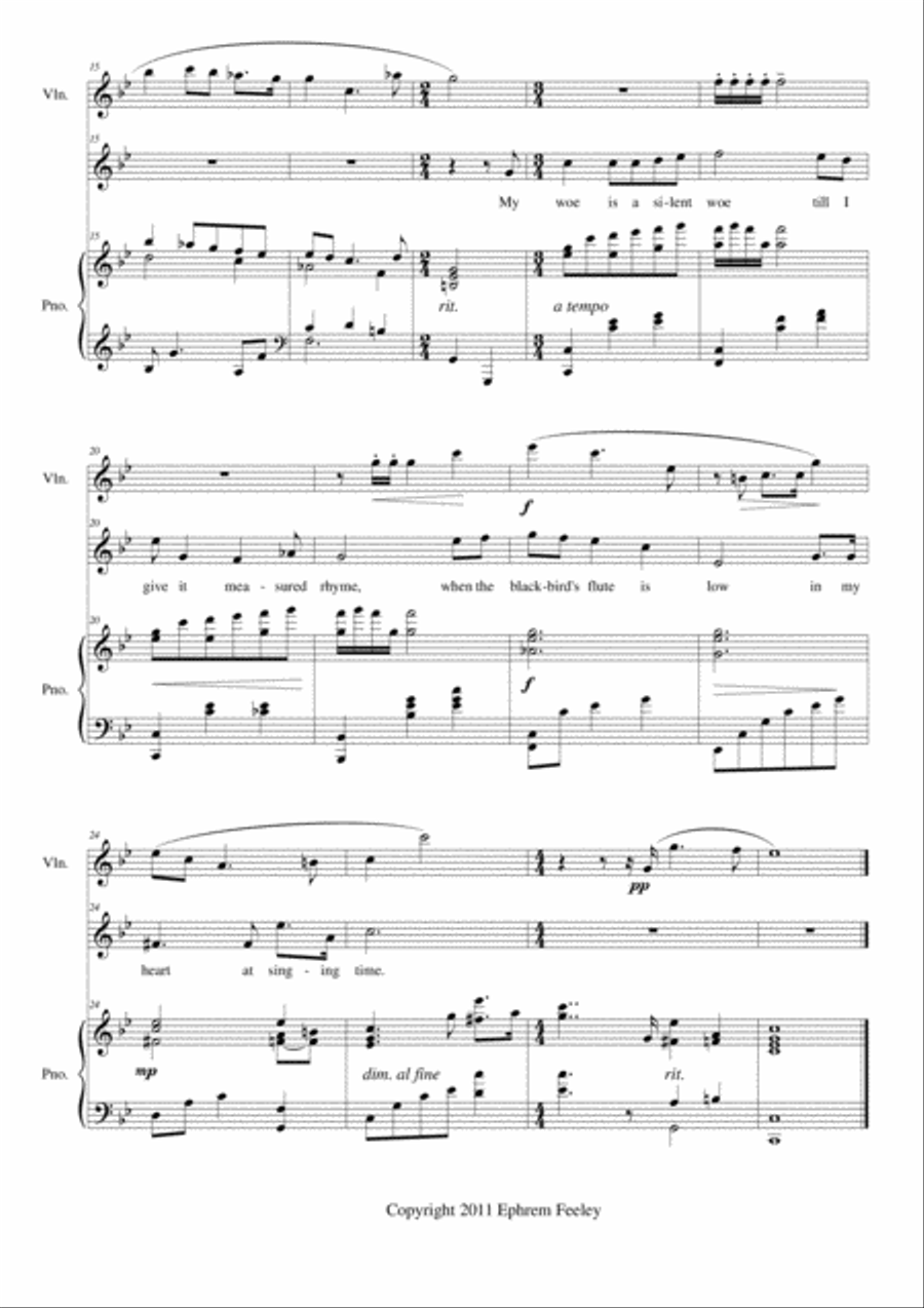 Two Ledwidge Songs Small Ensemble scores gallery preview page 3