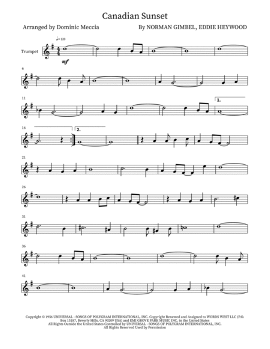 Canadian Sunset Small Ensemble scores gallery preview page 5