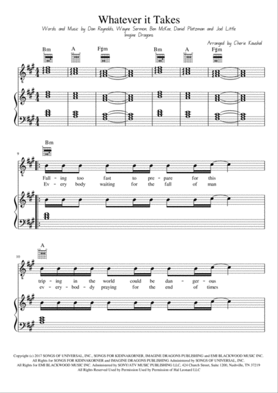 Whatever It Takes Small Ensemble scores gallery preview page 1