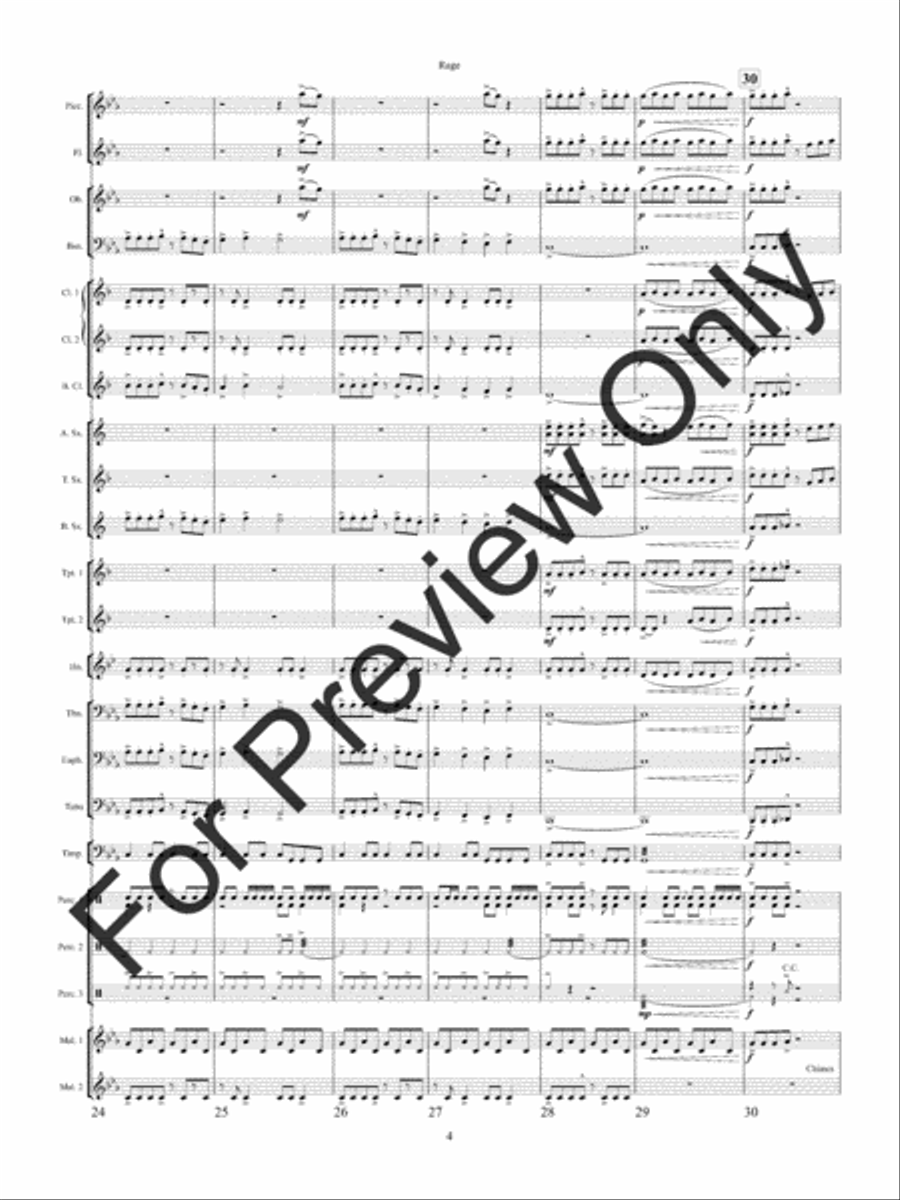 Rage Rage Concert Band scores gallery preview page 7