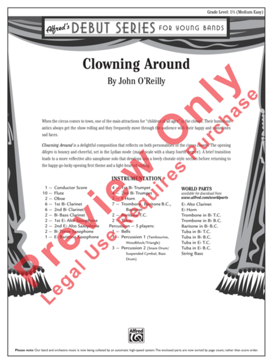 Clowning Around Clowning Around Concert Band scores gallery preview page 2