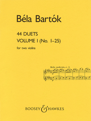 Book cover for 44 Duets - Volume I (No. 1-25)
