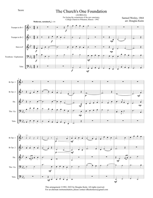 "The Church's One Foundation" (AURELIA) for brass quintet
