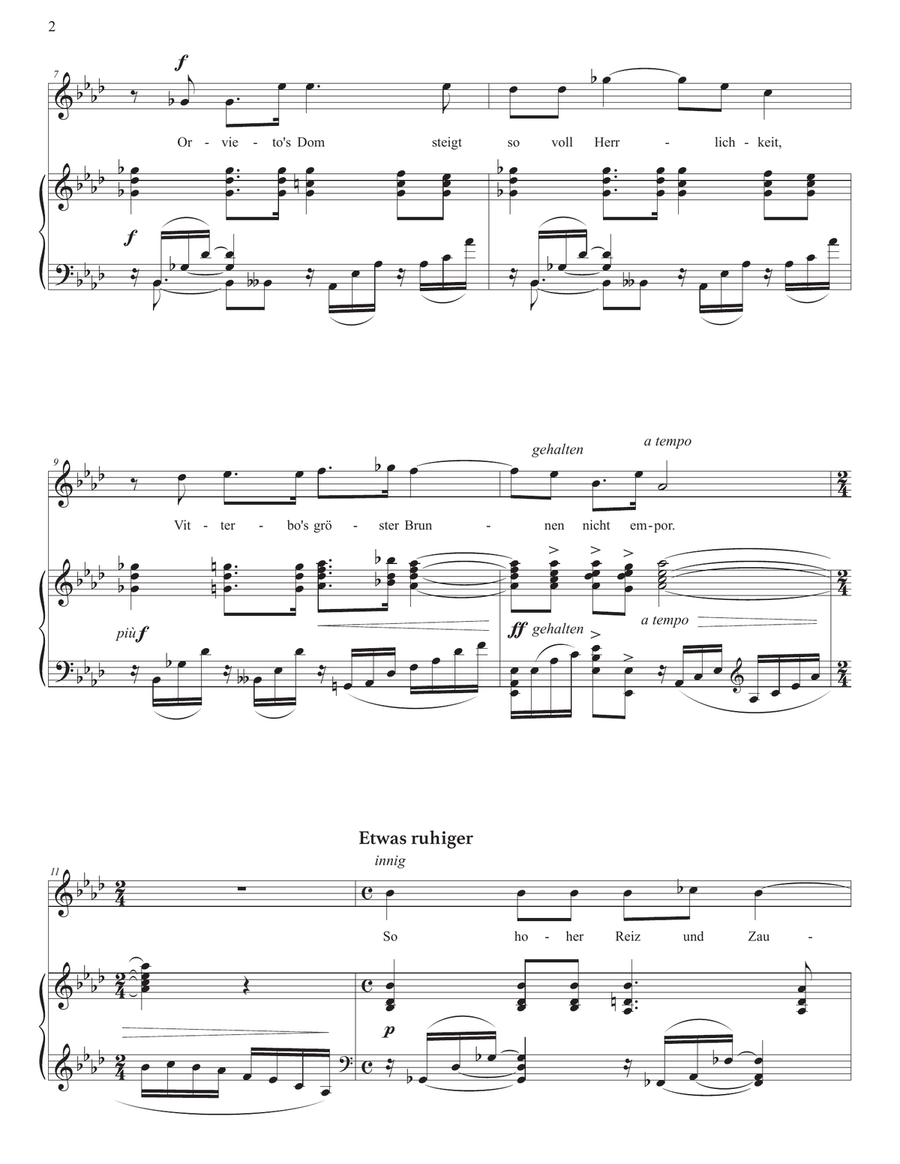WOLF: Ihr seid die Allerschönste weit und breit (transposed to A-flat major) Voice scores gallery preview page 3