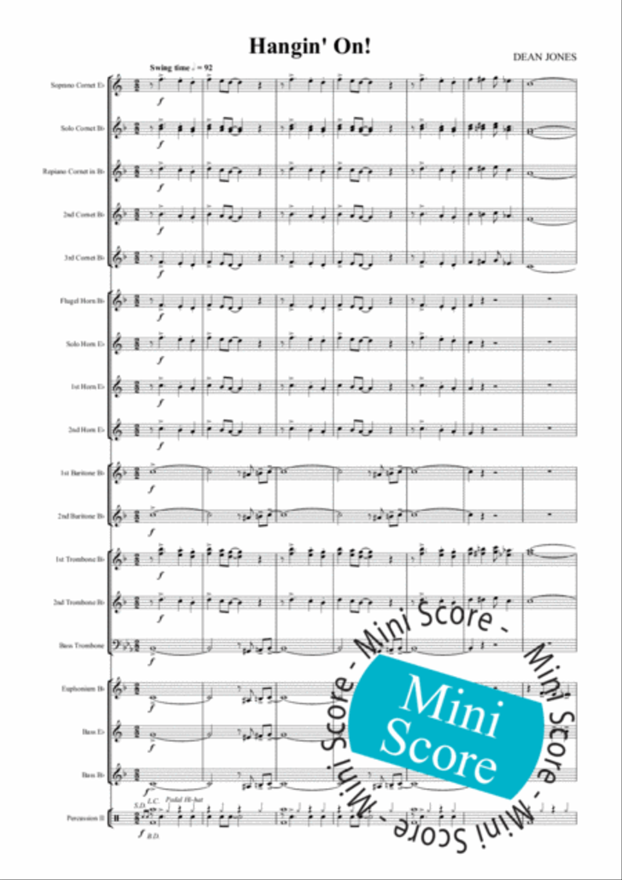 Hangin' On! Brass Band scores gallery preview page 3