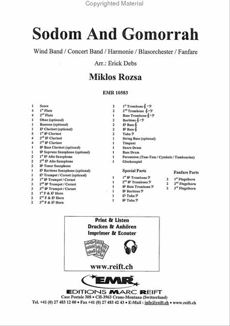 Sodom And Gomorrah Concert Band scores gallery preview page 2