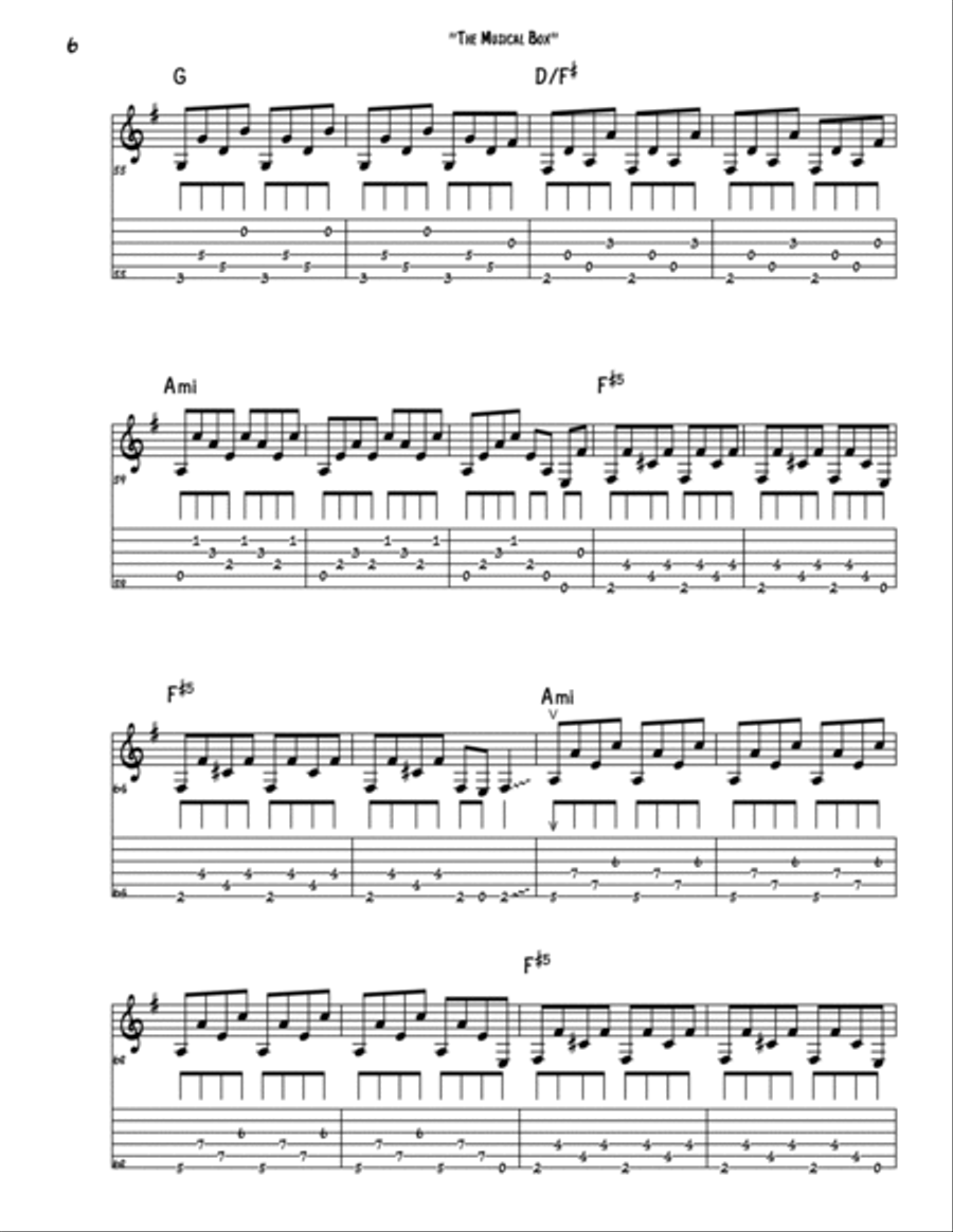 The Musical Box Guitar Tablature scores gallery preview page 6