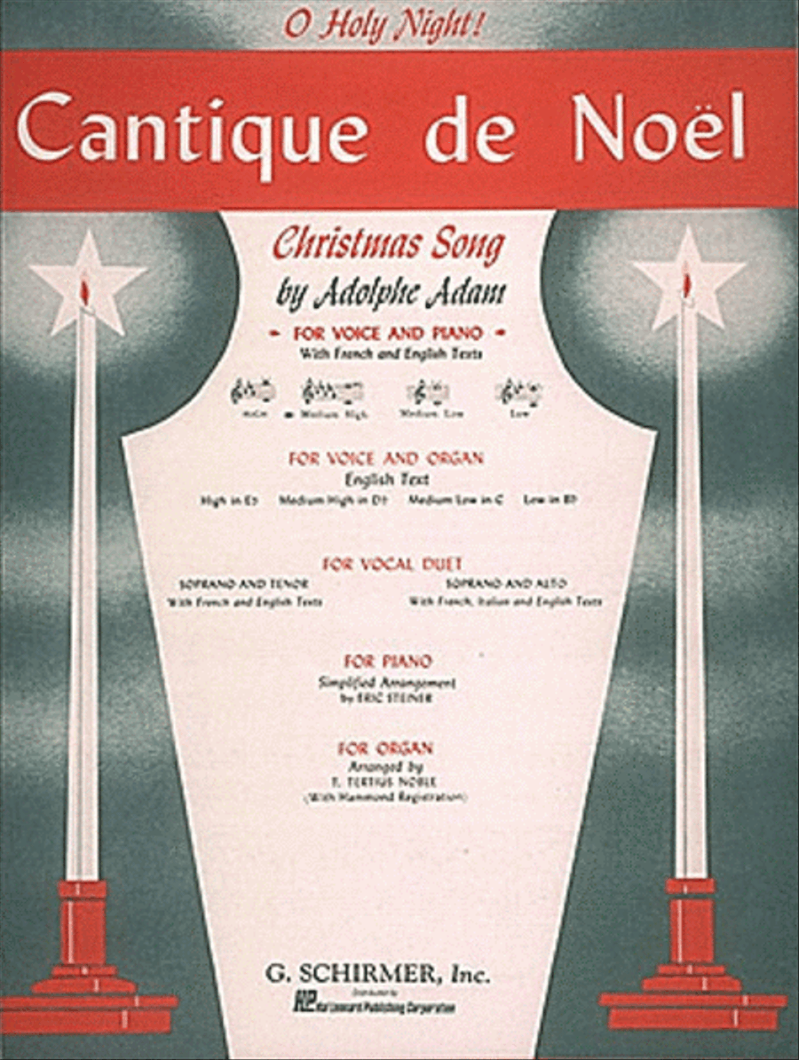 Cantique de Noël (O Holy Night) Medium-High Voice scores gallery preview page 1