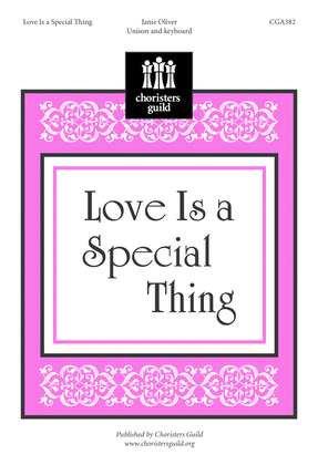 Book cover for Love is a Special Thing