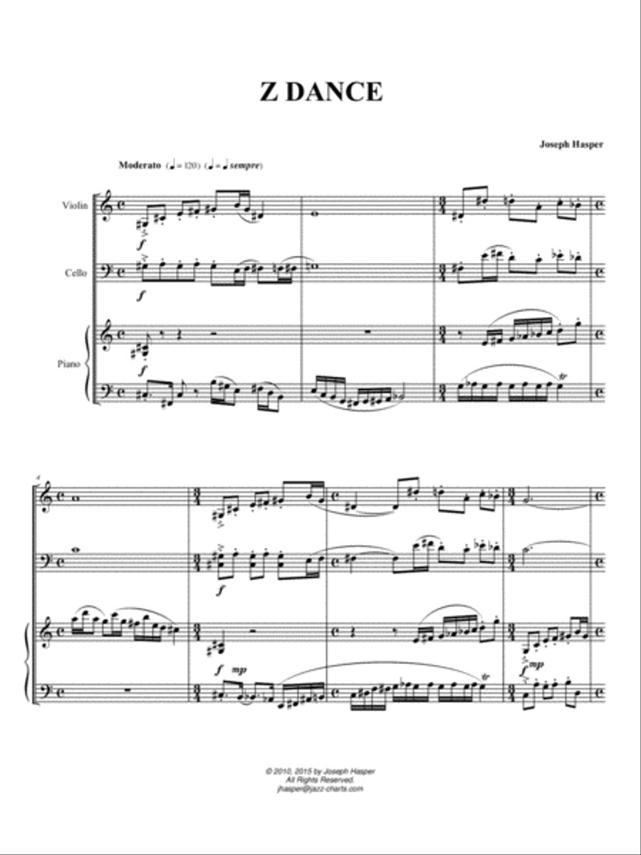 Z Dance (Piano Trio) Piano Trio scores gallery preview page 5