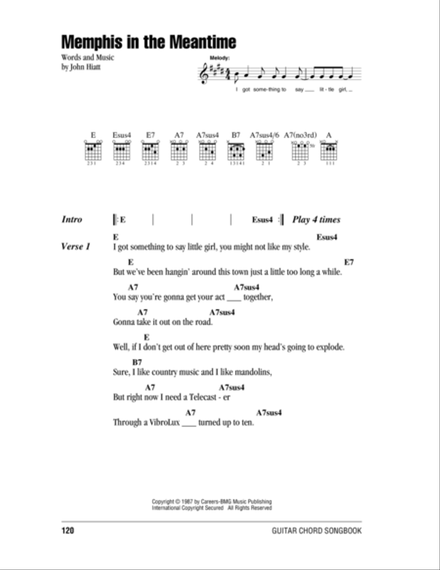 Memphis In The Meantime Acoustic Guitar scores gallery preview page 1