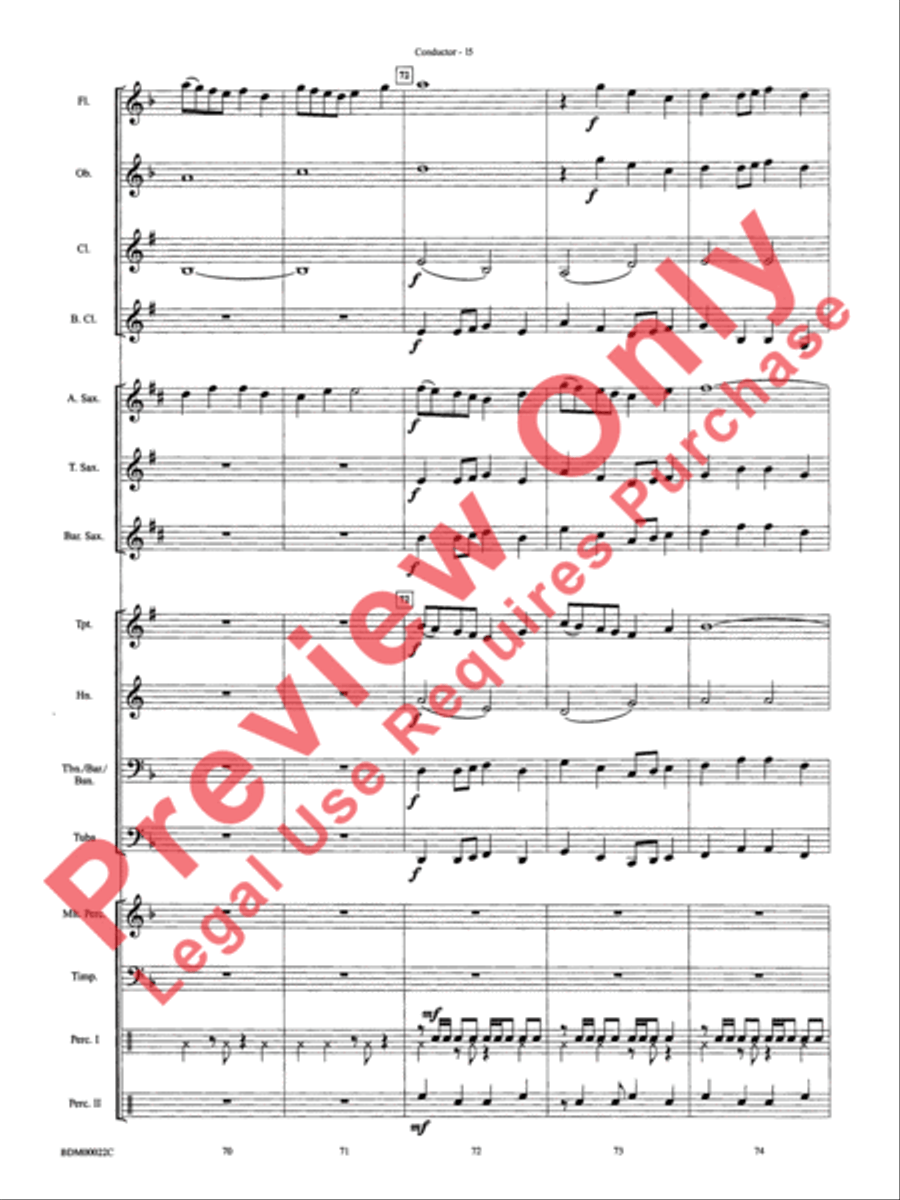 Ancient Moon Concert Band scores gallery preview page 18