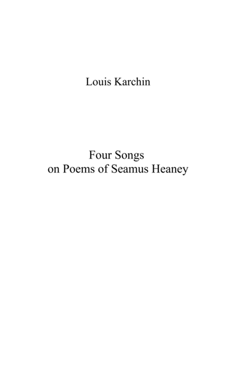 [Karchin] Four Songs on Poems of Seamus Heaney (Orchestral)