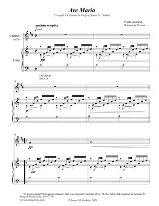 Bach-Gounod: Ave Maria for Clarinet & Harp