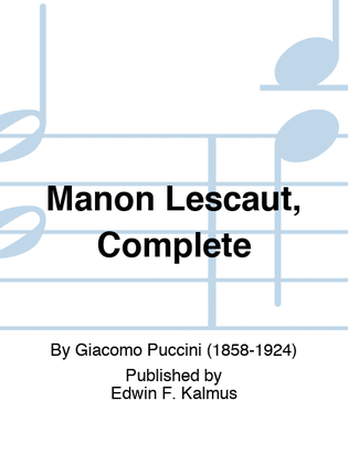 Book cover for Manon Lescaut, Complete