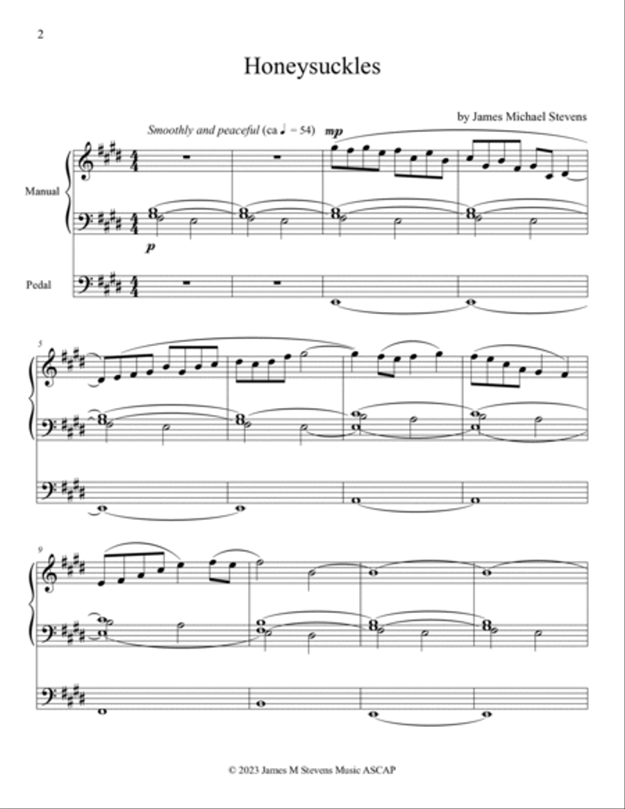 Honeysuckles - Organ Solo Organ Solo scores gallery preview page 2