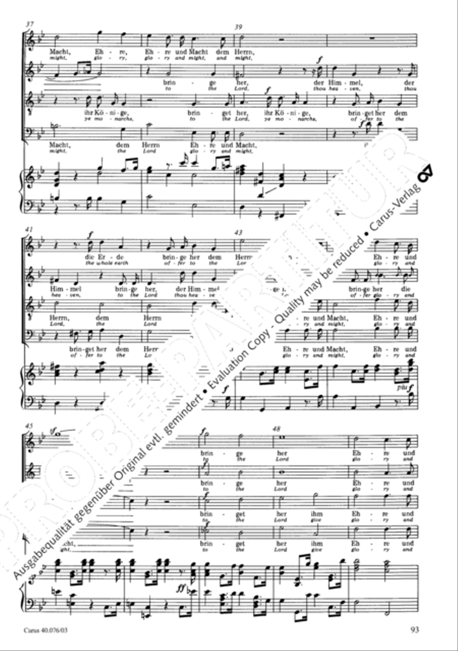 Hymn of Praise, MWV A 18 SSAATB scores gallery preview page 94